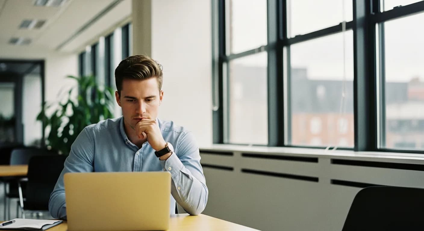Berater am Fenster eines modernen Büros